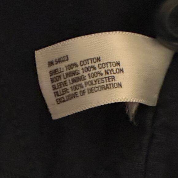 GapKids Utility Jacket Boys XS Navy Blue Military Cargo Full Zip 100% Cotton - Picture 7 of 7